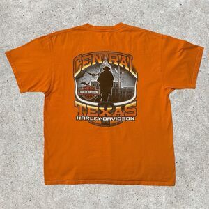 Vintage Harley Davidson T Shirt Austin Texas Round Rock Men’s Size XL USA Orange